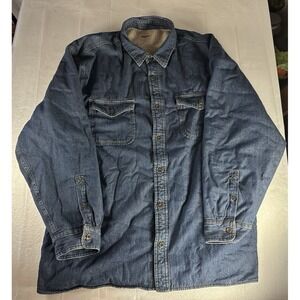 Levi Strauss Men's 3XL Blue Jean Denim Fleece Lined Trucker Shirt Jacket